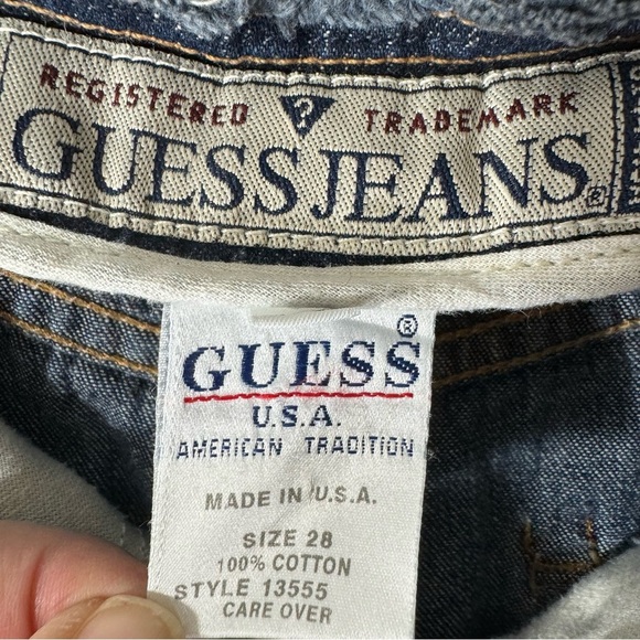 Guess Vintage 90’s Y2K Frayed Seam Denim Skirt - Picture 7 of 8